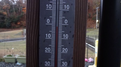 １２月２日　今朝の気温-1.5℃