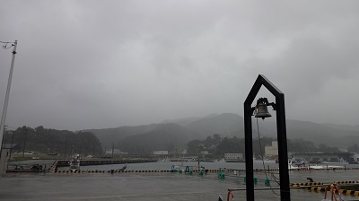 今朝の女川観光桟橋