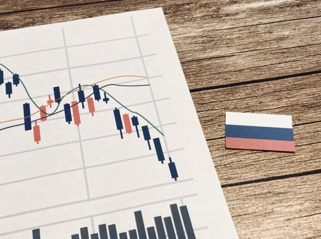 ロシア株式指数の急落チャートのイメージ