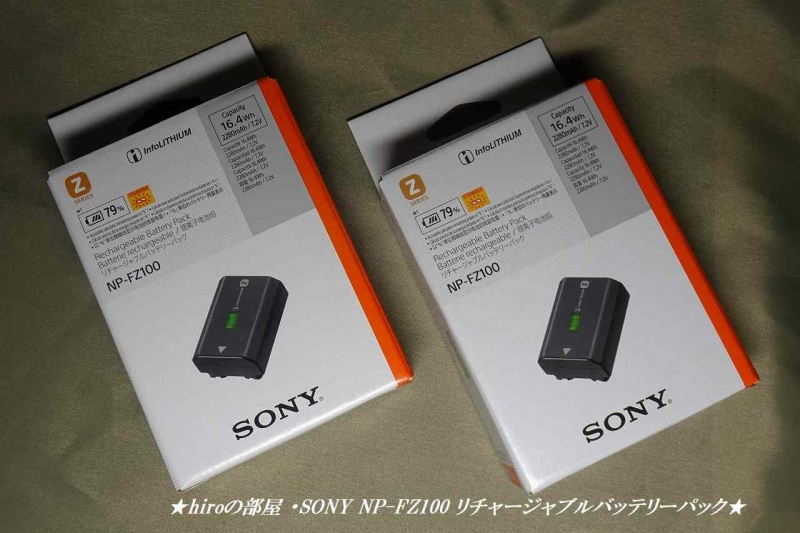 hiroの部屋 SONY NP-FZ100 リチャージャブルバッテリーパック