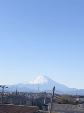2022/1/1菩提寺の境内から見た富士山