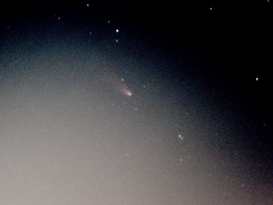 ライブスタック中のレナード彗星疑いの画像