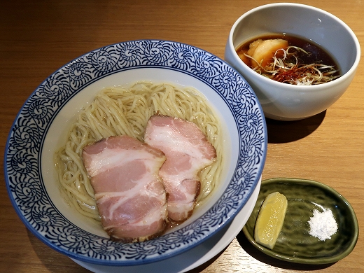麺屋 㐂八・羅臼昆布水のつけ麺(醤油) 1玉